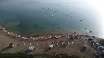 Van Gölü Kıyısında Halk Plajı Açıldı - Hava Çekimleri