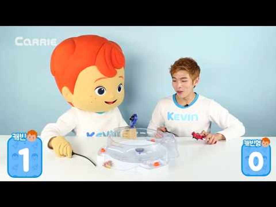 팽이왕은 누구? 캐빈형과 캐빈의 베이블레이드 버스트 스타터 장난감 팽이 대결 놀이 l 캐리 앤 플레이