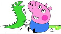 Bain Livre coloré coloration pour enfants momie porc temps équipe vidéo avec Peppa george pages marke