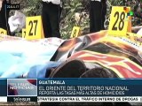 Guatemala muestra cifras alarmantes de violencia homicida