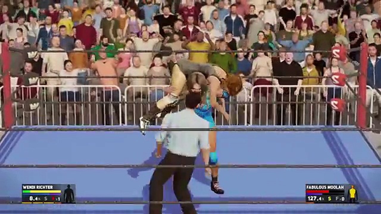 WWE 2K17 Womens Championship The Fabulous Moolah VS Wendi Richter