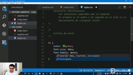 1.9 - Estilos de Texto (introduccion) - CSS Desde Cero (2017)
