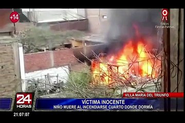 VMT: niño murió calcinado tras incendio en su vivienda