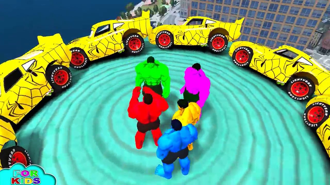 SPIDERMAN COLORS & MONSTER TRUCKS COLORS - Nursery Rhymes Songs for Children
