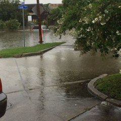 Heavy Showers Swamp New Orleans Street With Rainwater