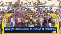 i24NEWS DESK | Froome on Brink of 4th tour de France win | Sunday, July 23rd 2017