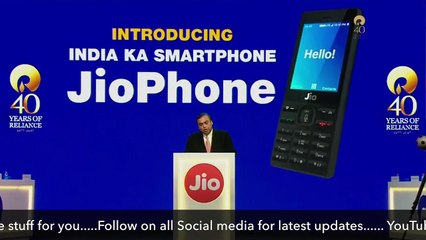 JioPhone Launched - Price FREE â‚¹0 - Plans and Availability - India ka Smartphone