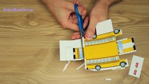 Autobuses coche llevar caso construcción para Niños Informe Escuela juguete juguetes papercraft
