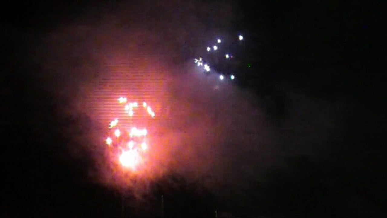 le feux d'artifice à port-fréjus le 17,07,2017