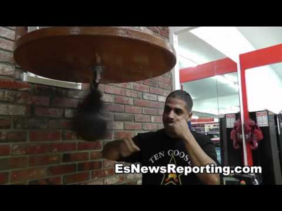 working the speed bag