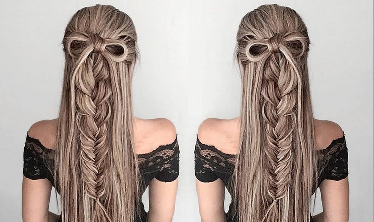 Easy Hairstyle Tutorial Hairbow and Braid