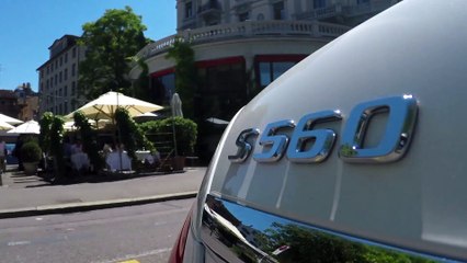 Mercedes-Benz S 560 Driving Video in Diamond white bright