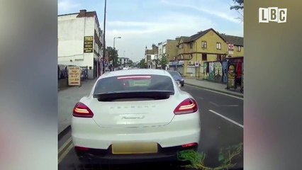 News - UK 2017 - Moped Gang Rob Porsche Driver At Knifepoint In London Traffic