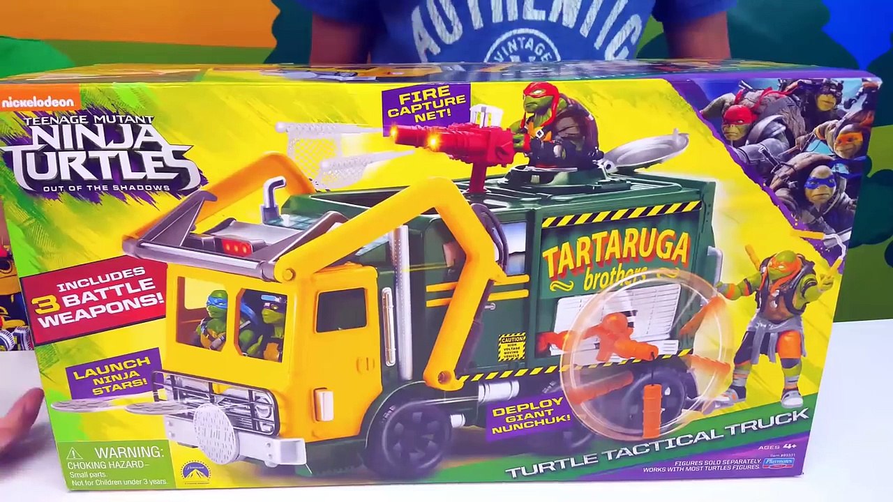 Черепашки Ниндзя - Игрушки из Мультика TMNT Боевой Фургон - Видео для Детей