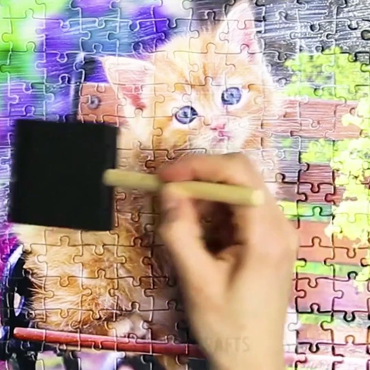 Bright Side - DIY paintings using glue.