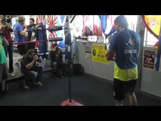 Amir Khan boxing workout - Double End Bag