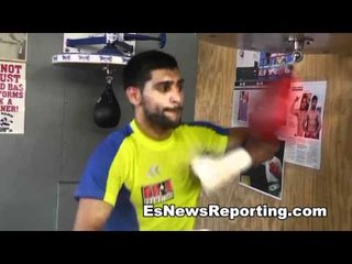 Amir Khan Working The Speed Bag