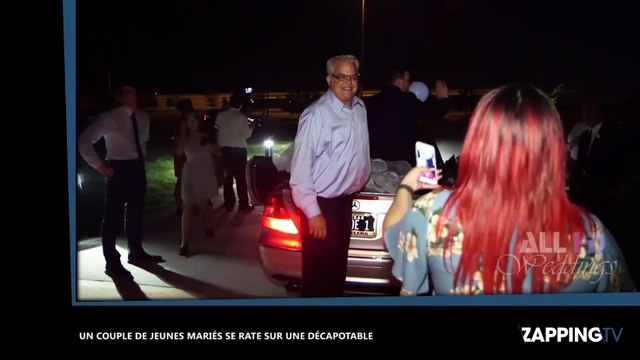 Deux jeunes mariés montent sur une décapotable, la catastrophe en vidéo
