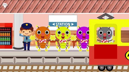 むしむしくん ❤ 列車のアニメーション ❤ 子供向けアニメ ❤ 赤ちゃん泣き止む！❤ Train animation for kids