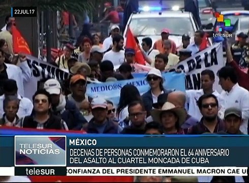 Conmemoran mexicanos el 64 aniversario del asalto al cuartel Moncada