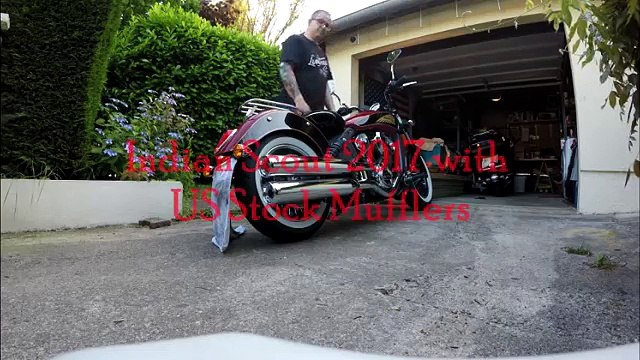 Indian Scout 2017 with US Stock Mufflers