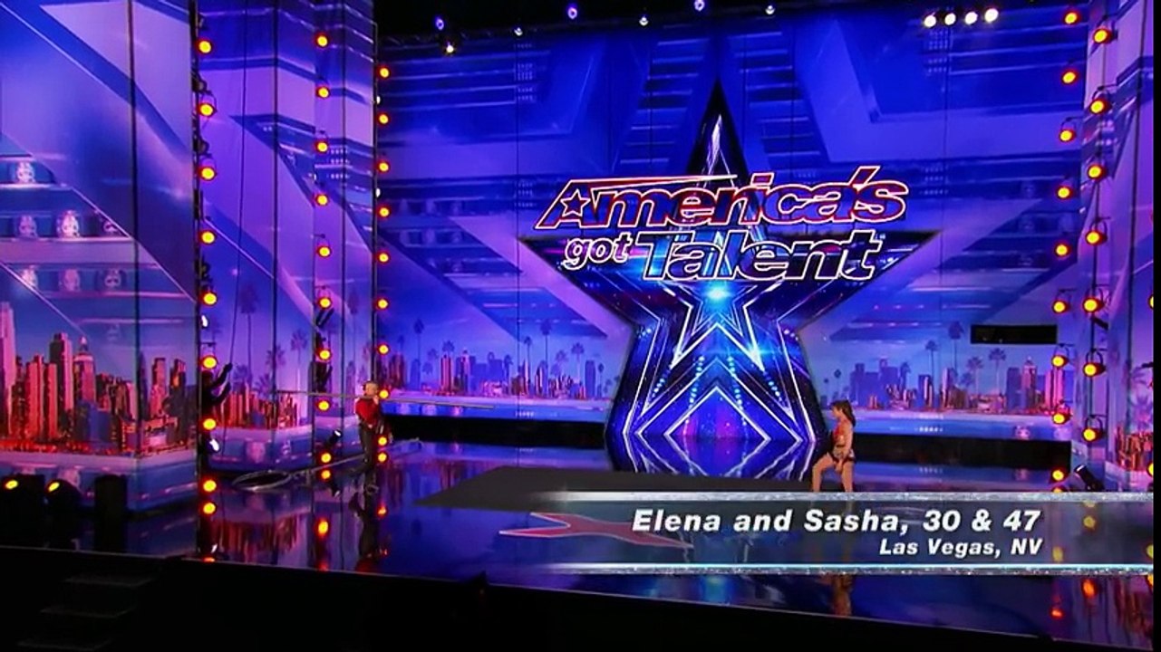 Elena and Sasha- Balancing Duo Takes Their Audition To Towering Heights - America's Got Talent 2017