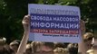 Protestors march in Moscow over internet censorship regulations