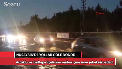 Nusaybin'de yollar göle döndü