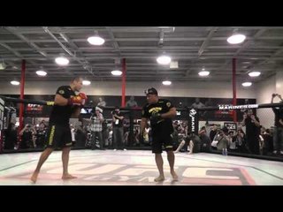 Junior Dos Santos working out