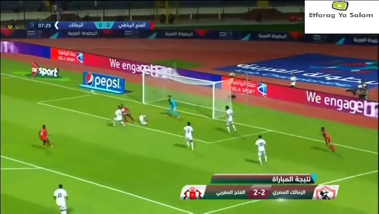 أهداف مباراة الزمالك المصري 2-2 الفتح الرباطي المغربي  البطولة العربية 2017