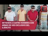 Detienen a cuatro hombres con armas del Ejército en Guerrero
