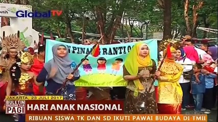 Peringati Hari Anak Nasional, Ribuan Siswa TK dan SD Ikuti Pawai Budaya di TMII