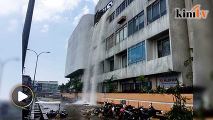 Teruntum Complex water tank breaks, at least four hurt