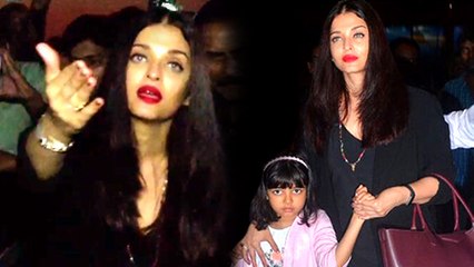Aishwarya Rai ANGRY  Aaradhya Bachchan UPSET, Bachchan's Back From New York At Mumbai Airport