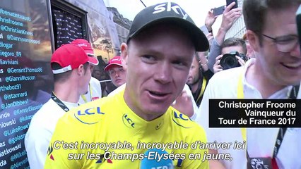 Cyclisme: Froome heureux après son 4ème succès au Tour de France