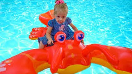 Bad Kid Driving Parents Car Play in the Pool Johny Johny Yes Papa Nursery Rhymes Songs for Babies