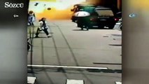İki kişinin öldüğü patlama anı kamerada