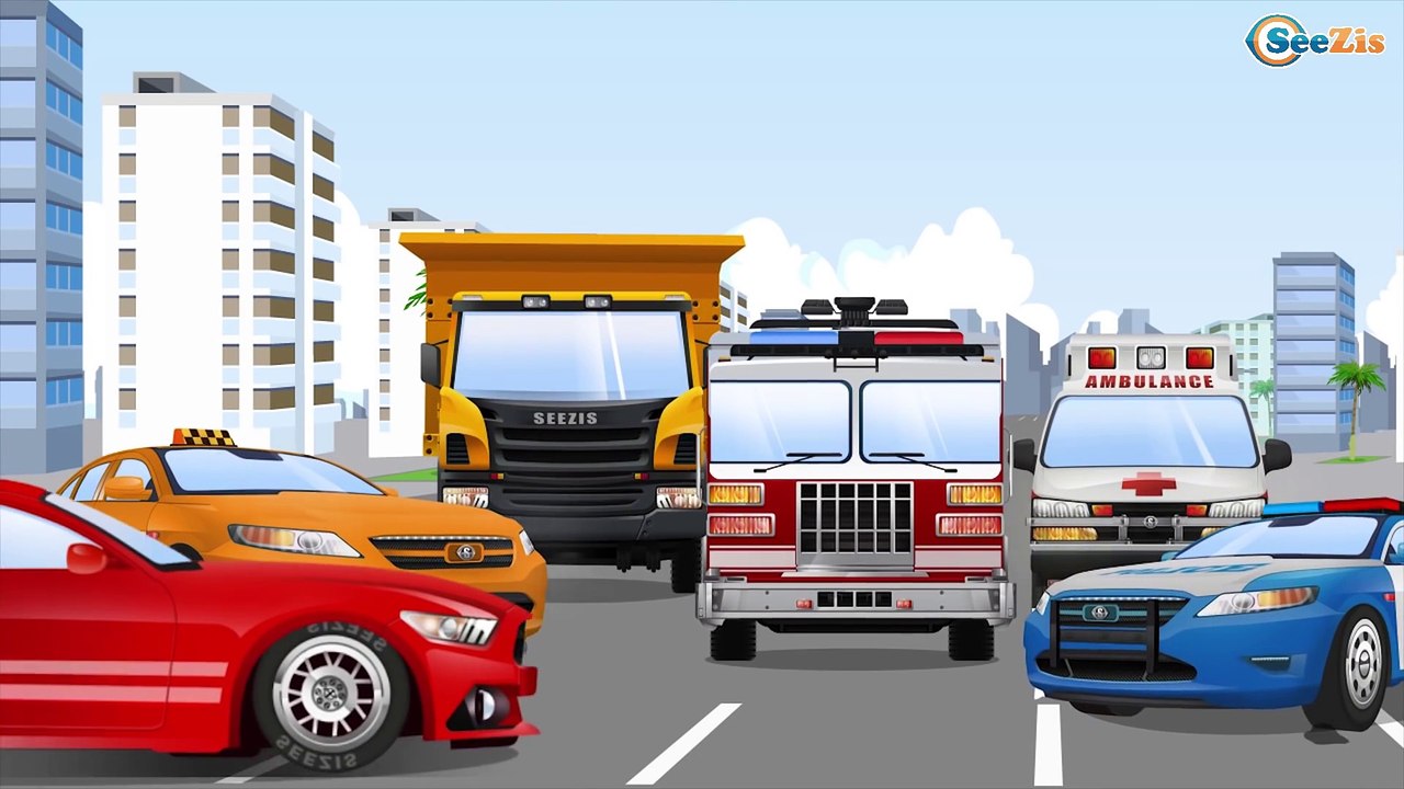 Kids Cartoon Car Garage with Police Car | Car Cartoons