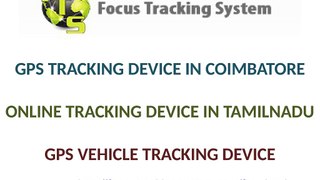 GPS Tracking Device | Vehicle Tracking System Coimbatore