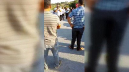 Asfalt için yol kapattılar...