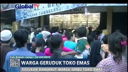 Diisukan Bangkrut, Sebuah Toko Emas di Bekasi Diserbu Warga