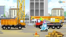 Cement Mixer Truck Vs Real Trucks For Kids - Children Video