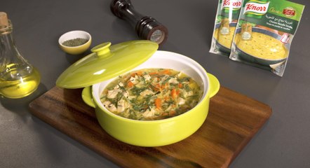 طريقة عمل شوربة دجاج  KNORR إكليل الجبل بالفيديو
