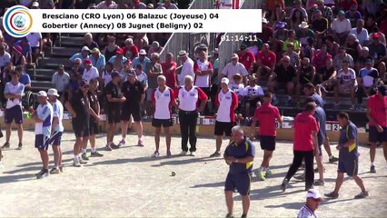 Premières parties, premier tour de poules M1, France Quadrettes, Sport Boules, Chambéry 2017