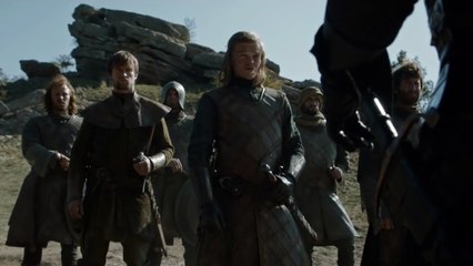 Games of Thrones (2011) : scène de flashback de Bran devant la Tour de la Joie, saison 6 (VO)