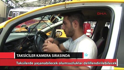 Taksiciler kamera sırasında