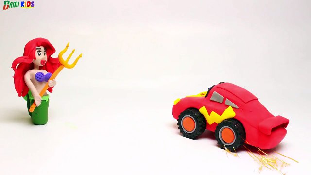 Play doh STOP MOTION - Disney Princess Frozen Elsa Sofia Rapunzel Ariel Play doh STOP MOTION McQueen Cars for Kids
