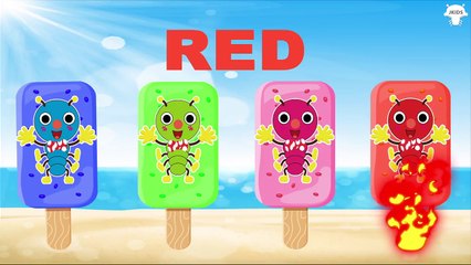 むしむしくん 歌  ❤️ 色の英語の歌 ❤ カラフル アイスクリーム ❤ 赤ちゃん笑う、喜ぶ、泣きやむ ❤ 子供向けアニメ Learn color