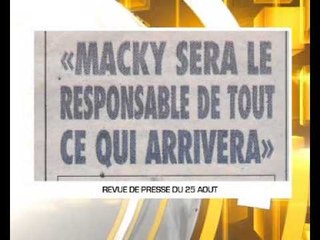 REVUE DE PRESSE FRANÇAIS DU 25 AOUT 2014