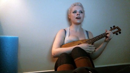 Margaret Maclennan Practicing Ukulele